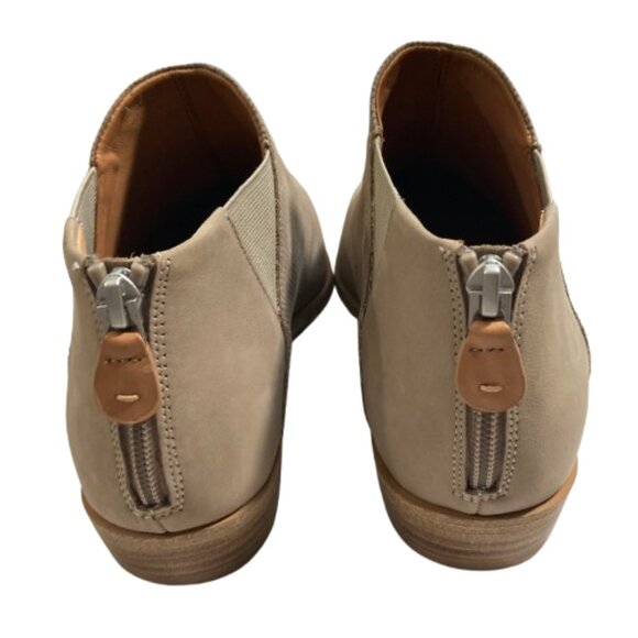 Kenneth Cole Gentle Souls Chelsea Booties NEW Perforated Tan Leather Zipper, 9.5 - Picture 7 of 10